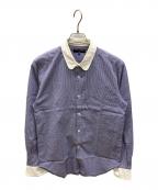 COMME des GARCONS HOMMEコムデギャルソン オム）の古着「丸襟シャツ」｜ブルー