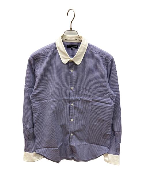 COMME des GARCONS HOMME（コムデギャルソン オム）COMME des GARCONS HOMME (コムデギャルソン オム) 丸襟シャツ ブルー サイズ:Mの古着・服飾アイテム