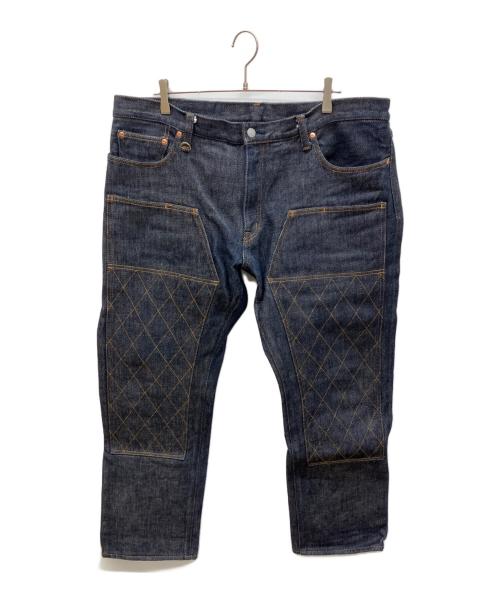 児島ジーンズ（コジマジーンズ）児島ジーンズ (コジマジーンズ) ダイヤステッチ ダブルニーストレート インディゴ サイズ:106cm（W42）の古着・服飾アイテム