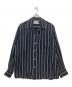 WACKO MARIA（ワコマリア）の古着「STRIPED OPEN COLLAR SHIRT/ストライプドオープンカラーシャツ」｜ブラック
