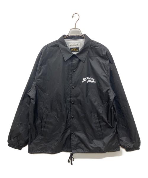 WACKO MARIA（ワコマリア）WACKO MARIA (ワコマリア) 56 TATTOO STUDIO (56 タトゥースタジオ) COACH JACKET コラボコーチジャケット ブラック サイズ:XLの古着・服飾アイテム