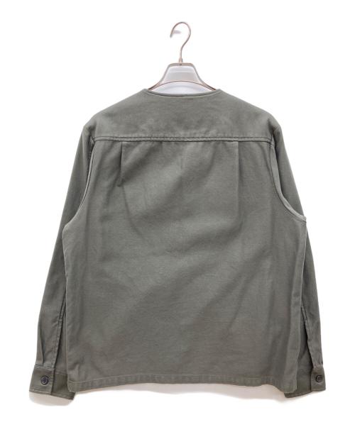 FRED PERRY（フレッドペリー）FRED PERRY (フレッドペリー) ノーカラージャケット カーキ サイズ:Lの古着・服飾アイテム