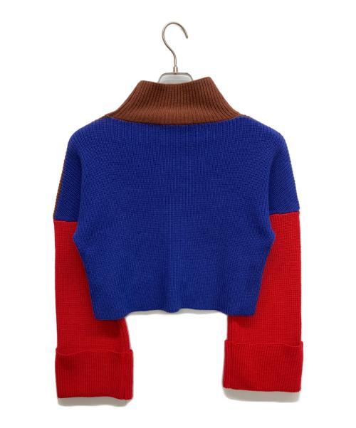 MSGM（エムエスジーエム）MSGM (エムエスジーエム) マルチカラーショート丈ニット ブラウン サイズ:Ｓの古着・服飾アイテム