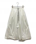 MACPHEEマカフィー）の古着「クリスピータフタ ギャザーロングスカート」｜ホワイト
