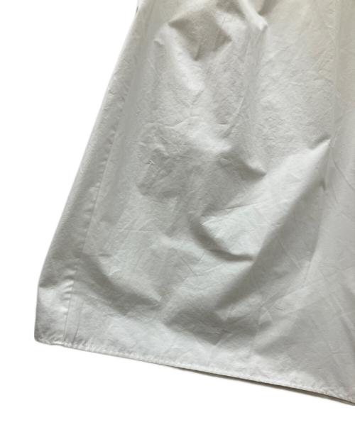 MACPHEE（マカフィー）MACPHEE (マカフィー) クリスピータフタ ギャザーロングスカート ホワイト サイズ:34の古着・服飾アイテム