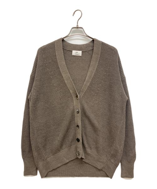 1er Arrondissement（プルミエ アロンディスモン）1er Arrondissement (プルミエ アロンディスモン) 畦リネンリラックスカーディガン グレー サイズ:FREEの古着・服飾アイテム