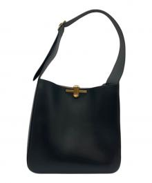 ZANCHETTI（ザンケッティー）の古着「トートバッグ AMLETO HOBO アムレット ホーボー　ハンドバッグ レザー」｜ブラック