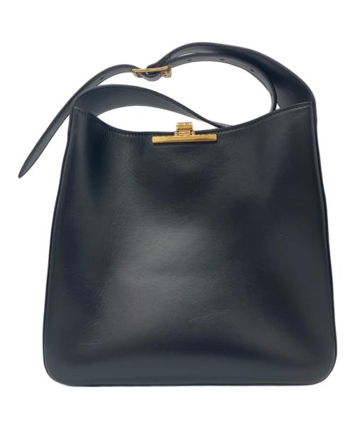 ZANCHETTI（ザンケッティー）ZANCHETTI (ザンケッティー) トートバッグ AMLETO HOBO アムレット ホーボー　ハンドバッグ レザー ブラックの古着・服飾アイテム
