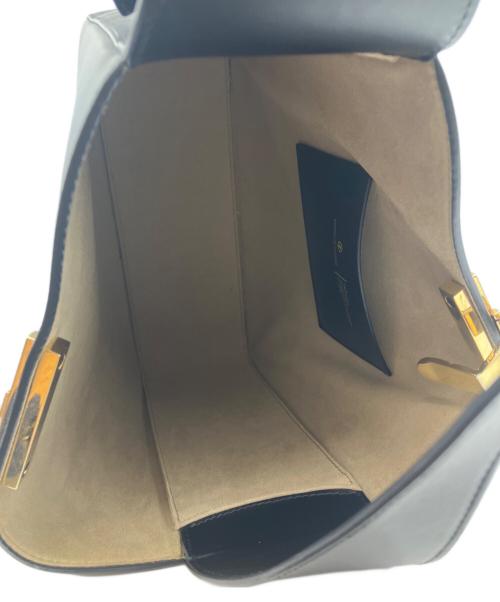 ZANCHETTI（ザンケッティー）ZANCHETTI (ザンケッティー) トートバッグ AMLETO HOBO アムレット ホーボー　ハンドバッグ レザー ブラックの古着・服飾アイテム