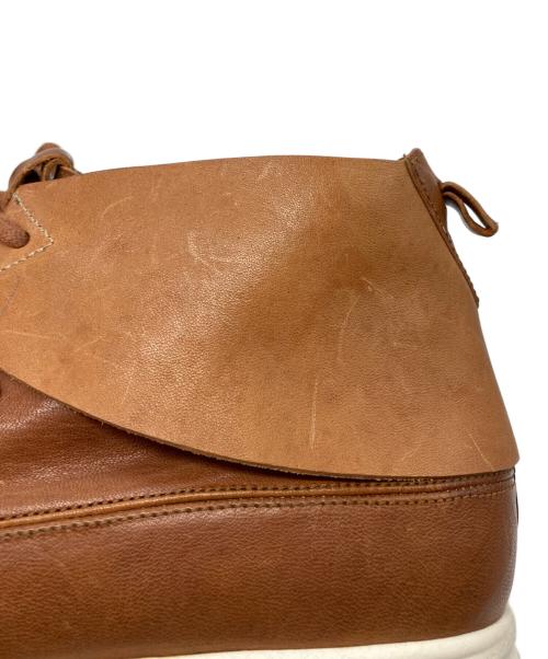 the last conspiracy（ザラストコンスピラシー）the last conspiracy (ザラストコンスピラシー) Denham (デンハム) コラボレザーミドルカットスニーカー ブラウン サイズ:41の古着・服飾アイテム