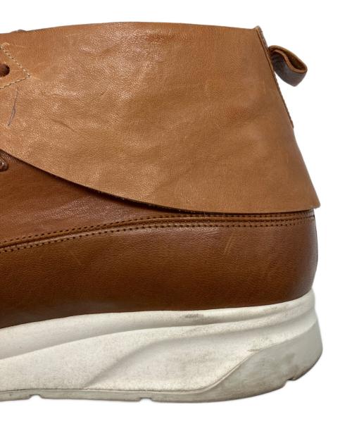 the last conspiracy（ザラストコンスピラシー）the last conspiracy (ザラストコンスピラシー) Denham (デンハム) コラボレザーミドルカットスニーカー ブラウン サイズ:41の古着・服飾アイテム