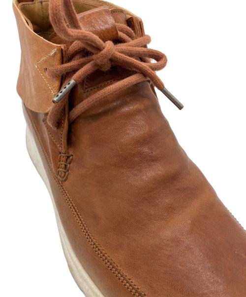 the last conspiracy（ザラストコンスピラシー）the last conspiracy (ザラストコンスピラシー) Denham (デンハム) コラボレザーミドルカットスニーカー ブラウン サイズ:41の古着・服飾アイテム