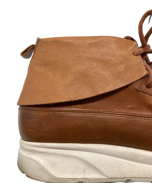 the last conspiracy（ザラストコンスピラシー）the last conspiracy (ザラストコンスピラシー) Denham (デンハム) コラボレザーミドルカットスニーカー ブラウン サイズ:41の古着・服飾アイテム