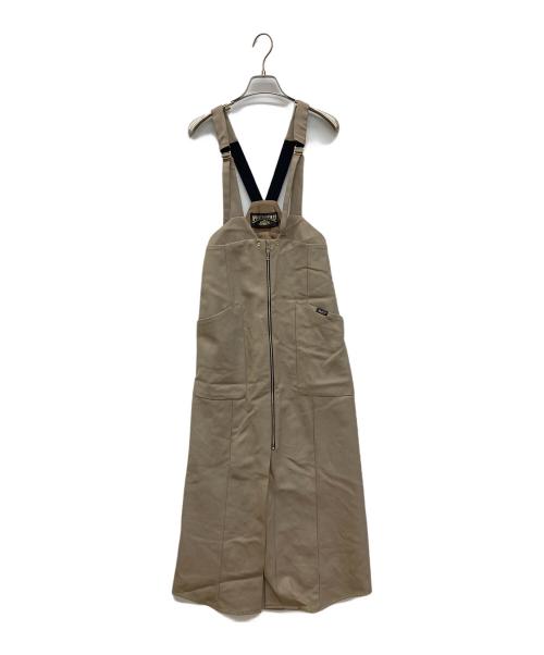 PHOTOCOPIEU（フォトコピュー）PHOTOCOPIEU (フォトコピュー) JUMPER SKIRT　ジャンパースカート　サロペット ブラウン サイズ:36の古着・服飾アイテム