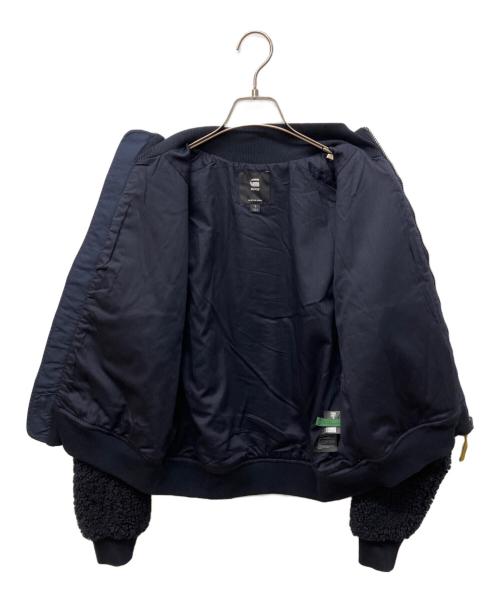 G-STAR RAW（ジースターロゥ）G-STAR RAW (ジースターロゥ) Teddy Bomber Zip Through Sweater ネイビー サイズ:Ｓの古着・服飾アイテム