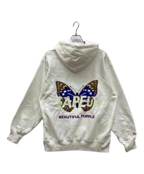 SAPEur（サプール）SAPEur (サプール) グラフィックプリントフーディ ホワイト サイズ:XLの古着・服飾アイテム