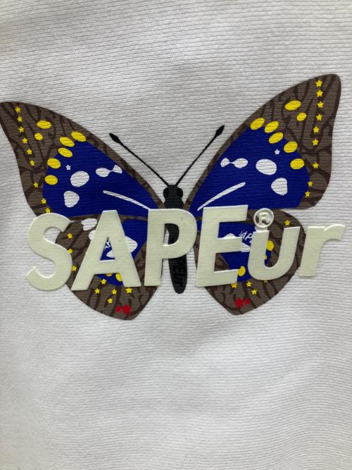 SAPEur（サプール）SAPEur (サプール) グラフィックプリントフーディ ホワイト サイズ:XLの古着・服飾アイテム