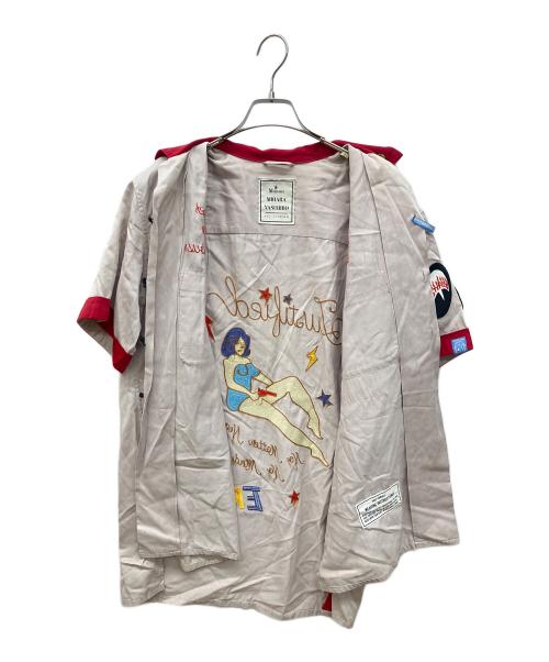 Maison MIHARA YASUHIRO（メゾン ミハラ ヤスヒロ）Maison MIHARA YASUHIRO (メゾン ミハラ ヤスヒロ) bowling half sleeve shirts ベージュ サイズ:46の古着・服飾アイテム