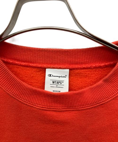 WTAPS（ダブルタップス）WTAPS (ダブルタップス) Champion (チャンピオン) クルーネックスウェット オレンジ サイズ:Mの古着・服飾アイテム