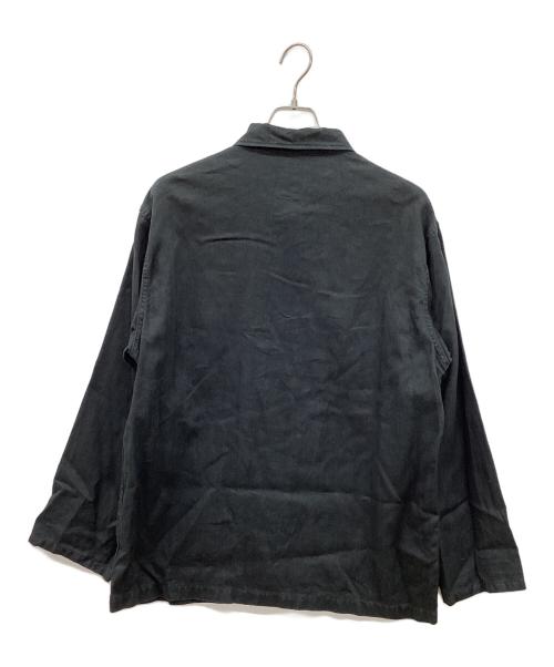 Ron Herman（ロンハーマン）Ron Herman (ロンハーマン) リネンヘリンボーンシャツジャケット ブラック サイズ:Mの古着・服飾アイテム