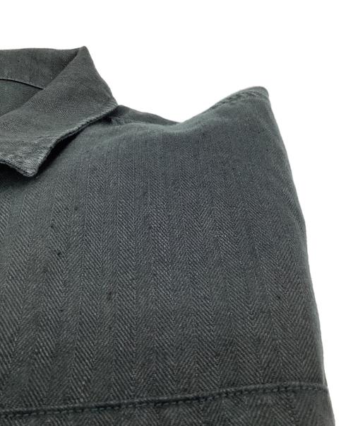Ron Herman（ロンハーマン）Ron Herman (ロンハーマン) リネンヘリンボーンシャツジャケット ブラック サイズ:Mの古着・服飾アイテム