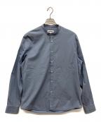 JIL SANDERジルサンダー）の古着「バンドカラーシャツ」｜ブルー