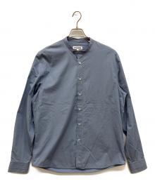 JIL SANDER（ジルサンダー）の古着「バンドカラーシャツ」｜ブルー