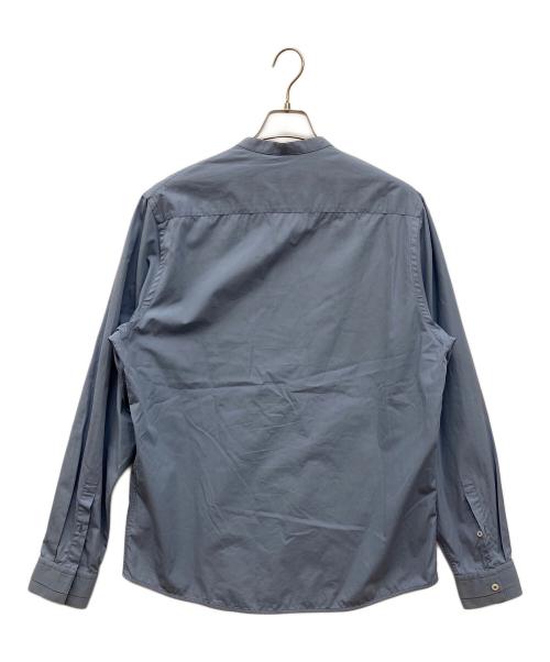 JIL SANDER（ジルサンダー）JIL SANDER (ジルサンダー) バンドカラーシャツ ブルー サイズ:40の古着・服飾アイテム
