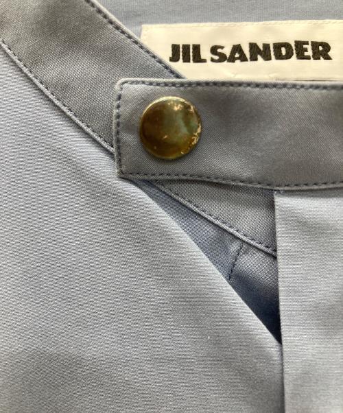 JIL SANDER（ジルサンダー）JIL SANDER (ジルサンダー) バンドカラーシャツ ブルー サイズ:40の古着・服飾アイテム