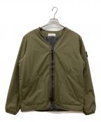 STONE ISLANDストーンアイランド）の古着「NO COLLAR JACKET」｜カーキ