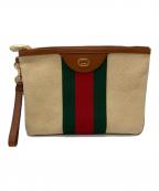 GUCCIグッチ）の古着「シェリーラインクラッチバッグ」｜ベージュ