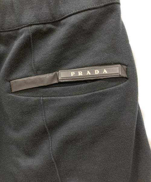 PRADA（プラダ）PRADA (プラダ) ラバーロゴスウェットイージーパンツ　SJP295 ブラック サイズ:XSの古着・服飾アイテム