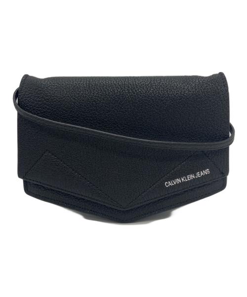 Calvin Klein Jeans（カルバンクラインジーンズ）Calvin Klein Jeans (カルバンクラインジーンズ) ショルダーストラップウォレット　クロスボディバッグ ブラックの古着・服飾アイテム