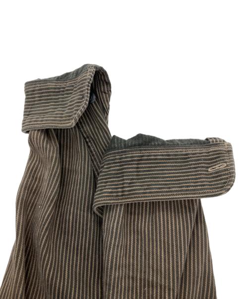 Deluxeware（デラックスウェア）DELUXEWARE (デラックスウェア) ヒッコリーストライプネルシャツ　 ワークシャツ ブラウン サイズ:Ｍの古着・服飾アイテム