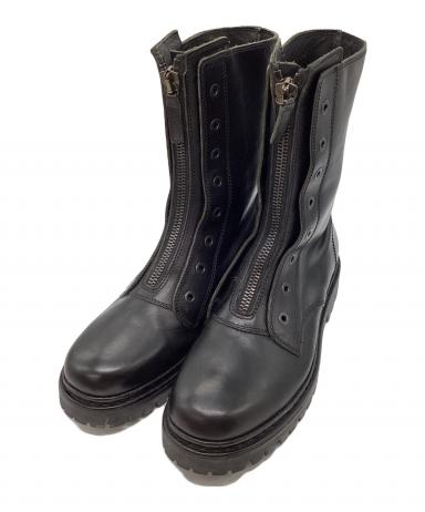 【DIESEL BLACK GOLD】 黒 レザー フリンジ ブーツ サンダル 中古・古着通販】DIESEL Black Gold (ディーゼル ブラック ゴールド