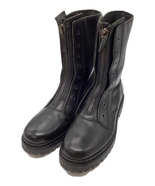 DIESEL Black Gold（ディーゼル ブラック ゴールド）DIESEL Black Gold (ディーゼル ブラック ゴールド) ジップアップブーツ ブラック サイズ:42の古着・服飾アイテム