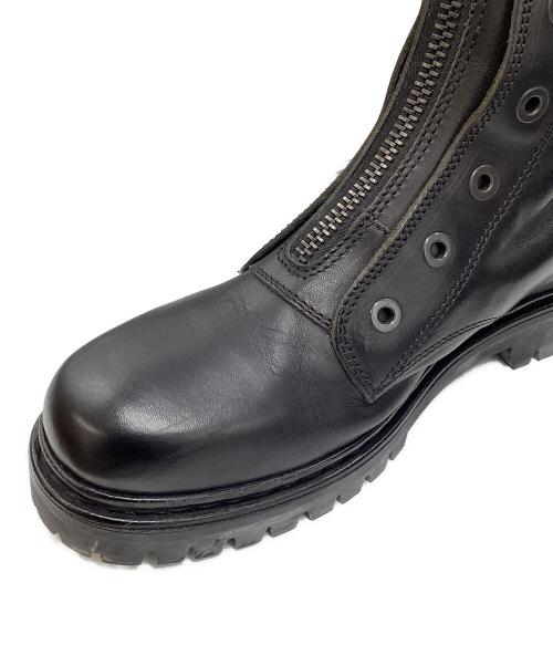 DIESEL Black Gold（ディーゼル ブラック ゴールド）DIESEL Black Gold (ディーゼル ブラック ゴールド) ジップアップブーツ ブラック サイズ:42の古着・服飾アイテム