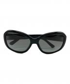 PRADAプラダ）の古着「ロゴ刻印 グラデーション オーバル型 サングラス」｜ブラック