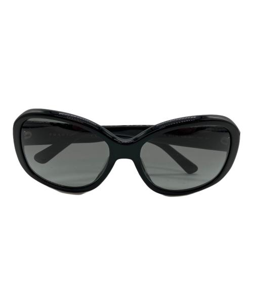 PRADA（プラダ）PRADA (プラダ) ロゴ刻印 グラデーション オーバル型 サングラス ブラック サイズ:58□16 135の古着・服飾アイテム