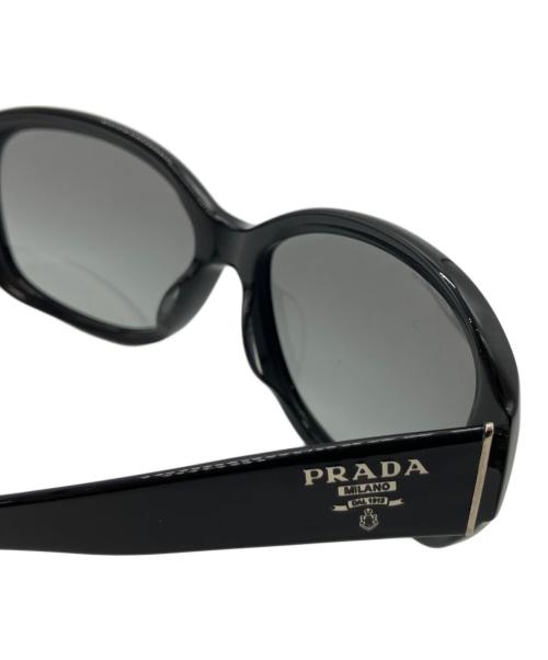 PRADA（プラダ）PRADA (プラダ) ロゴ刻印 グラデーション オーバル型 サングラス ブラック サイズ:58□16 135の古着・服飾アイテム