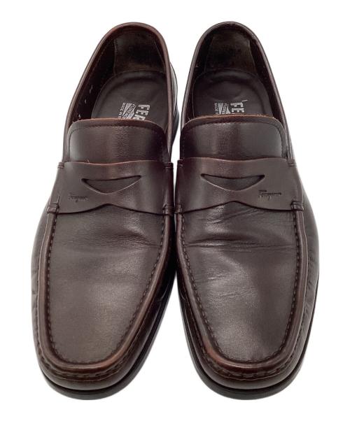 Salvatore Ferragamo（サルヴァトーレ フェラガモ）Salvatore Ferragamo (サルヴァトーレ フェラガモ) コインローファー ブラウン サイズ:7の古着・服飾アイテム