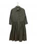 MARGARET HOWELL（マーガレットハウエル）の古着「MATT COTTON POPLIN シャツワンピース」｜カーキ