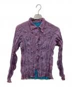 ISSEY MIYAKEイッセイミヤケ）の古着「シワ加工プリーツシャツ」｜パープル