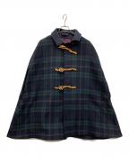 umii 908ウミキューゼロハチ）の古着「カシミヤ混ダッフルポンチョ」｜グリーン