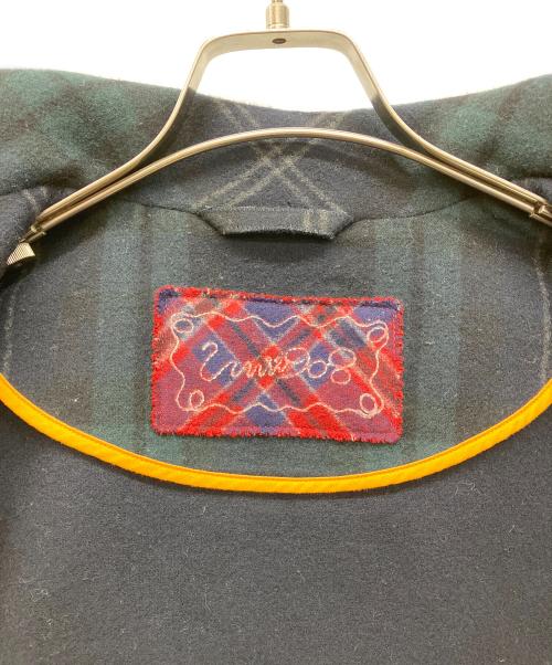 umii 908（ウミキューゼロハチ）umii 908 (ウミキューゼロハチ) カシミヤ混ダッフルポンチョ グリーンの古着・服飾アイテム