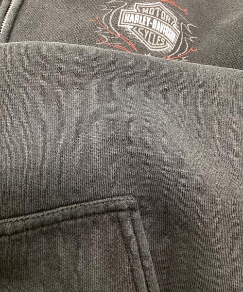 HARLEY-DAVIDSON（ハーレーダビッドソン）HARLEY-DAVIDSON (ハーレーダビッドソン) スウェットフルジップパーカー ブラック サイズ:XLの古着・服飾アイテム