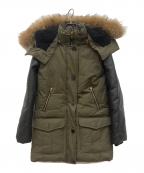 mackageマッカージュ）の古着「CYNTHIA レザースリーブファー付ダウンコート」｜オリーブ