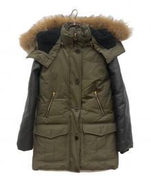mackage（マッカージュ）の古着「CYNTHIA レザースリーブファー付ダウンコート」｜オリーブ