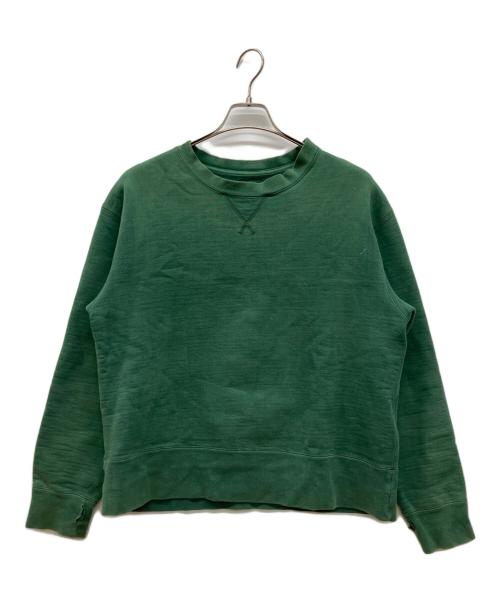 yokosakamoto（ヨウコサカモト）YOKOSAKAMOTO (ヨウコサカモト) クルーネックスウェット グリーン サイズ:YSの古着・服飾アイテム