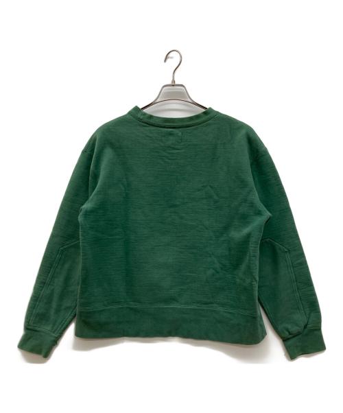 yokosakamoto（ヨウコサカモト）YOKOSAKAMOTO (ヨウコサカモト) クルーネックスウェット グリーン サイズ:YSの古着・服飾アイテム